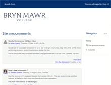 Tablet Screenshot of moodle.brynmawr.edu